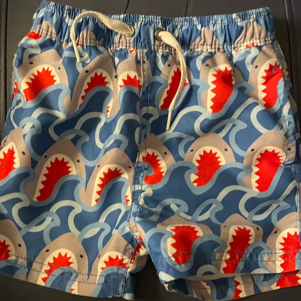 Hanna Anderson shark swim trunks